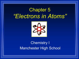 Electrons in Atoms - Manchester Local School