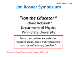 pptx - Jon Rosner Symposium