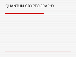 Introduction to quantum cryptography - TKS