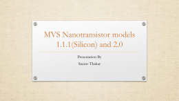 MVS Nanotransistor modelsx