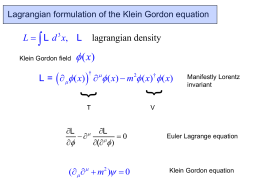 “probability current” “probability density” Klein Gordon equation