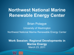 Northwest National Marine Renewable Energy Center (NNMREC)