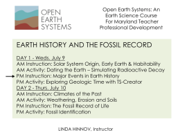 UNIT-2-2014-DAY-1-PM-Instruction-Major Events in Earth History