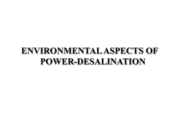 environmnetal aspects of desalination