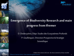 Exploration & characterization of the marine biodiversity