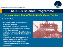 The ICES Science Programme (January 2012)