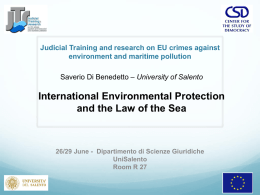 International Environmental Protection and the Law of the Sea