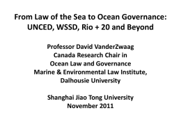 From Law of the Sea to Ocean Governance