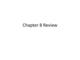 Chapter 8 Review - robeson.k12.nc.us