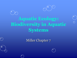 Aquatic Ecology: Biodiversity in Aquatic Systems
