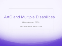 AAC and Multiple Disabilities, Del Monte/Conatser