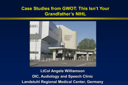 Case Studies from GWOT - Military Audiology Association