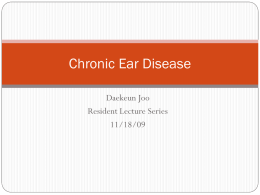 Chronic Ear Disease - University of California, Los Angeles