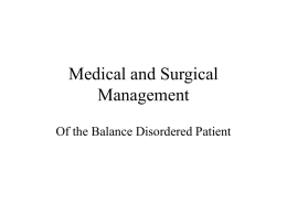 Medical and Surgical Management