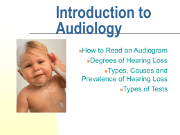 Introduction to Audiology - Military Audiology Association