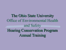 The Ohio State University Hearing Conservation Program