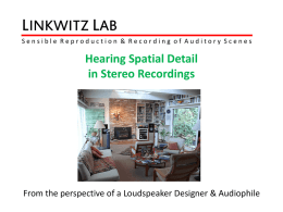 Hearing spatial detail in stereo recordings