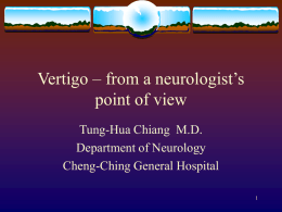Vertigo – from a neurologist’s point of view