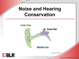 Noise and Hearing Conservation