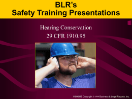 BLR’s Safety Training Presentations