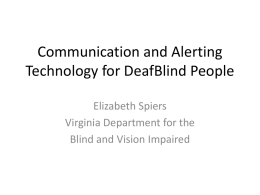 Technology for DeafBlind People