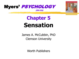Sensation - Ms. Kelly's AP Psychology Website