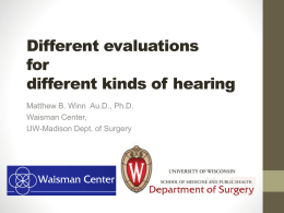 Different evaluations for different kinds of hearing