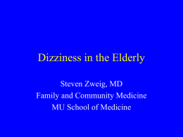 Dizziness in the Elderly