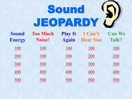 Sound Jeopardy