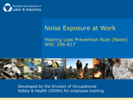 Noise Exposure at Work Presentation