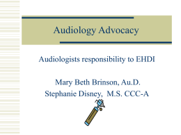 Audiology Advocacy - National Center for Hearing Assessment and