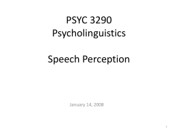 Lecture 2 notes  - Department of Psychology