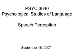 Lecture 2 notes  - Department of Psychology