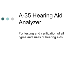 FP35 Hearing Aid Analyzer