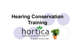 Hearing Conservation Training