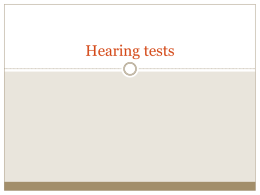 Hearing-tests