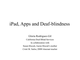 Tablet Computers and Deafblindness