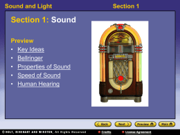 Sound and Light Section 1