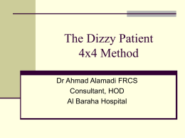 The Dizzy Patient 4x4 Method