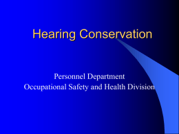 Hearing Conservation - City of Los Angeles Personnel Department