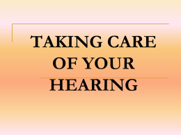 taking care of your hearing