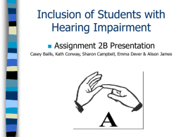 Hearing Impairment Presentation