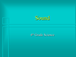 Sound - TeacherWeb