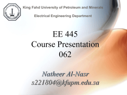 ppt - King Fahd University of Petroleum and Minerals