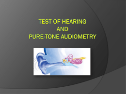 Lecture 2 - Audiometry practical