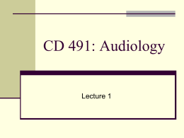 Audiology – CD 420