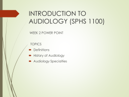 Audiology