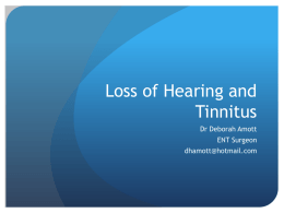 Hearing Loss and Tinnitus Presentation D Amottx