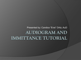 explanation of the audiogram and immittance tutorial