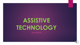 assistive technology - SylbrenaTechnologyPortfolio